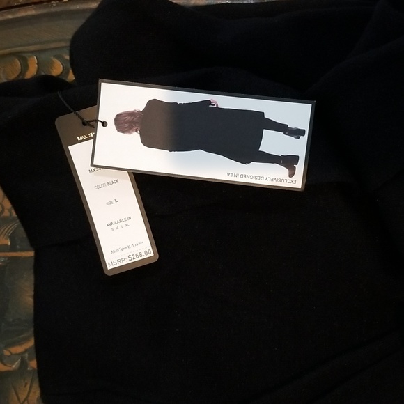 Max Sport Women Maxi Open Front Cardigan  Size L Black Heather Abalone - Picture 5 of 11